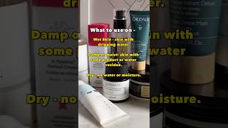 Practical guide  How to use these skincare 🤔 wet skin or dry skin or damp skin  shortsyoutube [upl. by Nuawtna]