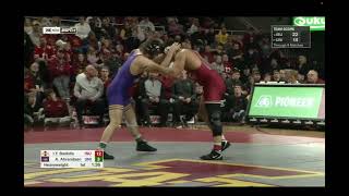 HWT Yonger Bastida Iowa State vs Adam Ahrendsen UNI [upl. by Naitsihc]