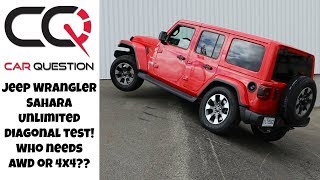 Jeep Wrangler Sahara Unlimited Diagonal test  Just too easy for the offroad king [upl. by Tully]