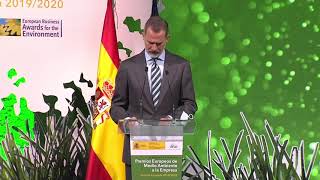 SM el Rey entrega los Premios Europeos de Medio Ambiente a la Empresa 20192020 [upl. by Muldon20]