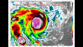 Tropical Cyclone Tiffany Takes Aim on Australia  1922 [upl. by Akiras634]