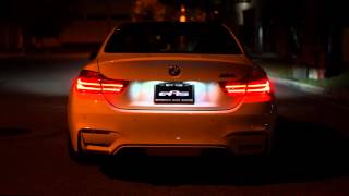 BMW M4 with Akrapovic Evolution Exhaust and Evolution Racewerks Catless Downpipes LOUD [upl. by Ennairak]