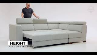 Halti Sectional Sofa Sleeper Full XL Size by Luonto Furniture [upl. by Morehouse174]