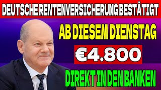 Es passiert Empfänger der gesetzlichen Rentenversicherung erhalten diesen Dienstag 4800 € [upl. by Lyrad]