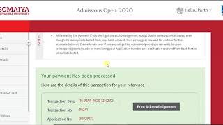 Somaiya University Admission Form [upl. by Rawley]