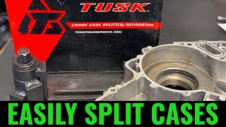 HOW TO SPLIT Dirt Bike ENGINE CASES using TUSK Crankcase Splitter Tool [upl. by Kearney]