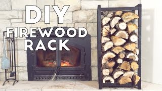 Build A Simple Modern Indoor Fire Wood Rack  Modern Builds  EP 53 [upl. by Eisnyl]