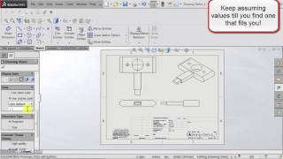 SOLIDWORKS Drawings Tutorial Adjusting the Drawing Scale [upl. by Htebazileyram]