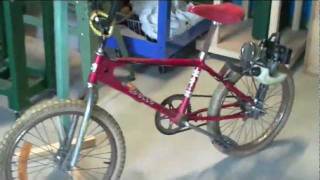 pimped out motorised bike ALL CUSTOM MADE 26CC [upl. by Job776]