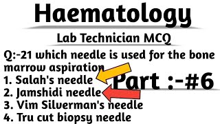 Parts6 Haematology MCQ Question and Answer lab technician BMLT DMLT Nursing and Medical staff।। [upl. by Flor904]