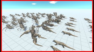 55x KOMODO DRAGON VS 55x SPIDER  ANIMAL REVOLT BATTLE SIMULATOR [upl. by Okin360]