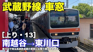 武蔵野線 車窓［上り・13］南越谷→東川口 [upl. by Box]