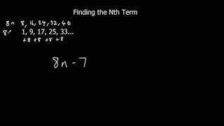 Finding the Nth Term [upl. by Janiuszck]