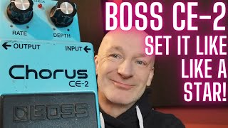 BOSS CE2 CHORUS PEDAL SETTINGS HOW TO GET AMAZING TONES [upl. by Whitehouse]