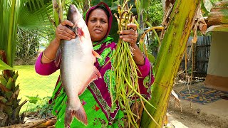 একটু বেশি স্বাদের দেশী কচুর লতি এভাবে রান্না করলে আঙ্গুল চেটেপুটে খাবে সবাই Kochur Loti Pangas Fish [upl. by Haya844]