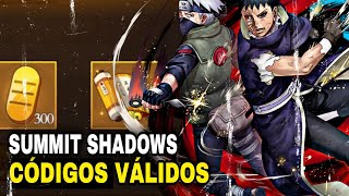 4 CÓDIGOS VÁLIDOS PARA INICIANTES EM MAIO ATUALIZAÇÃO DOS CÓDIGOS SUMMIT SHADOWS ARASHI ADVENTURE [upl. by Ynaffat]