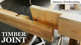 Japanese woodworking  Making a Timber Joint by Hand [upl. by Felicidad]