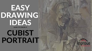 Easy Drawing Ideas Cubist Portrait [upl. by Yerbua]