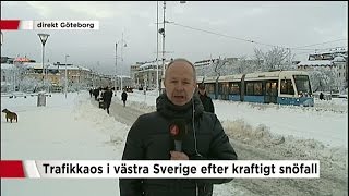 Blooper quotJag har inte sett en enda spårvagnquot  Nyheterna TV4 [upl. by Lewiss]