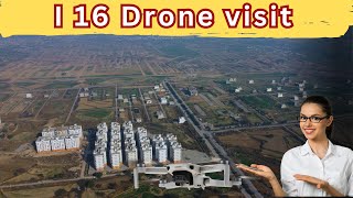 I 16 Drone view  I16 Developments Updates  Last CDA Sector  PHA flats  I 16 plots for sale [upl. by Angid]