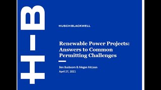 Renewable Power Projects Answers to Common Permitting Challenges [upl. by Nnaeus]