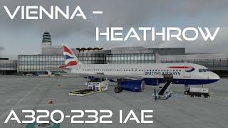 Prepar3D v3IVAOBA Virtual Full ATC  Vienna  Heathrow  BAW 701  Airbus A320232 IAE [upl. by Arekahs964]