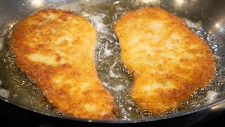 How to Pan Fry Breaded Chicken [upl. by Schroeder940]