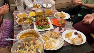 Aj toh mama ne hamare liye Arabic Iftaari Banayi😍  Shawerma Ragag Fattoush salad Puff pastries [upl. by Eiraminot313]