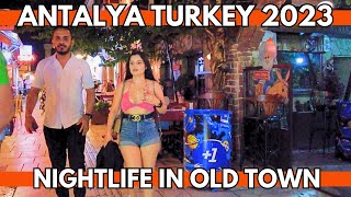 ANTALYA TURKEY 2023 NIGHTLIFE IN OLD TOWNKaleiçi WALKING TOUR  4K UHD 60FPS [upl. by Constantina177]