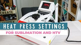 Heat Press Temperature Guide Sublimation and HTV [upl. by Inkster]