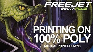 Printing On 100 Black Polyester  FreeJet 330TX Plus DTG Printer [upl. by Ahrens]