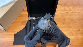 Panerai PAM1661 Unboxing New 2020 Black CarboTech and Blue Luminor [upl. by Romain]