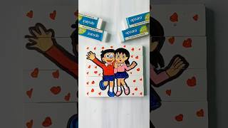 Nobita and Shizuka Art On Eraser  Nobita Painting art nobita shorts doraemon MissAgrawal21 [upl. by Suellen111]