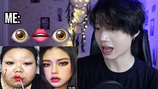 Me ROASTING These Asian Makeup Tutorials Transformation  “u sure its not WITCHCRAFT” [upl. by Alvie588]