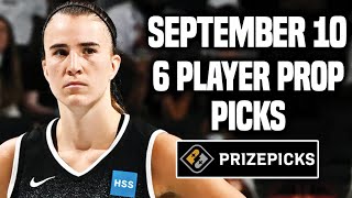 WNBA PRIZEPICKS TODAY  6 BEST PROP PICKS  TUESDAY  9102024  BEST PROPS  NBA BETTING [upl. by Corell447]