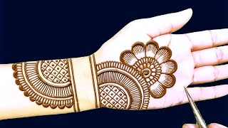 करवा चौथ के लिए सबसे आसान मेहंदी डिजाइनstylish very easy mehndiMehandi ka designmehendimehandi [upl. by Zilvia]