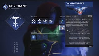 Destiny 2  Glycon last chest amp The Touch Of Winter aspect for Hunters [upl. by Farver975]