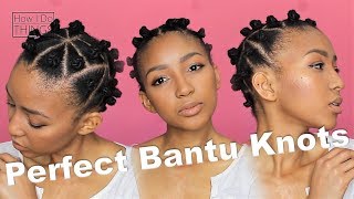 The simple SECRET to the perfect Bantu Knots on Natural Hair  feat My Natural  KopanoTheBlog [upl. by Naffets]