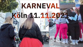 Köln Karneval 11th November 2021 City Walk 4K [upl. by Deb]