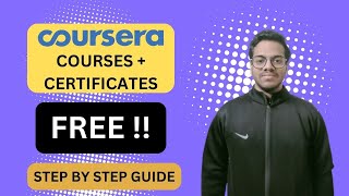 FREE Courses With Certificates On Coursera  Step By Step Guide 2023 [upl. by Forland]