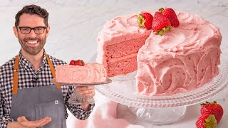 Easy Strawberry Cake Recipe [upl. by Fredra833]