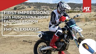 First Impressions 20225 Husqvarna Rockstar Edition FC250  FMF 41 Exhaust [upl. by Yelac45]