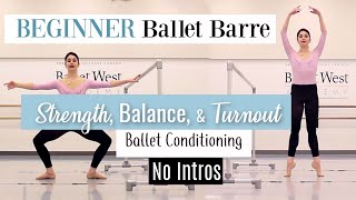 NO INTROS Beginner Ballet Barre for Strength Balance amp Turnout  Kathryn Morgan [upl. by Enyrehtak229]