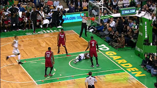 LeBron James MONSTER alleyoop slam vs Celtics [upl. by Henke]