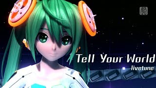 1080P Full風 Tell Your World Hatsune Miku 初音ミク Project DIVA Arcade English lyrics Romaji subtitles [upl. by Aivatra963]