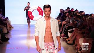 Orlebar Brown Miami Swim Week 201819 Art Hearts Fashion Evening with Saks Fashion Show [upl. by Rooke451]