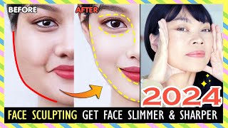 2024 FACE SCULPTING EXERCISES  Top Slim Face Face Firming amp Lifting Face Sharper amp Vshaped face [upl. by Ecirp13]