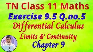 Class 11 Maths  Exercise 95 QNo5  Limits and Continuity  Alexmaths Tamil Nadu New Syllabus [upl. by Bastien999]