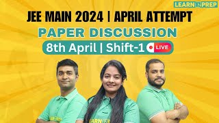 JEE Main 2024 April Attempt Paper discussion 8th April shift1 papersolution jeemains trending [upl. by Sirraj697]