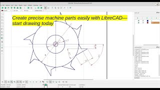 LibreCAD for Beginners Drawing a Machine Part [upl. by Peg]